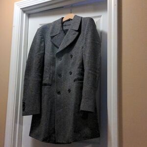 John Varvatos double breasted wool coat